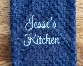 Custom Personalized Kitchen Dish Towel | "Your Words" Name Hand Towel