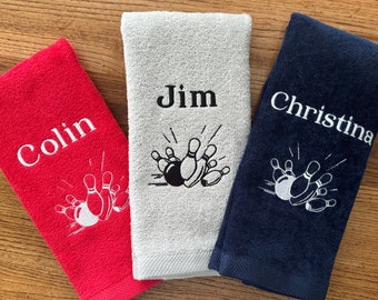 Personalized Bowling Towels | Bowling League Towel | Father's Day Gift | Bowling Birthday Gift |