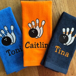 Toalla de bolos personalizada / Toalla de equipo de bolos personalizada / Premio de bolos / Regalo de bolos