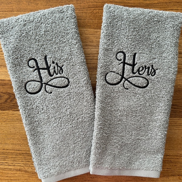 His and Hers Mix and Match  Bath Hand Towel | Wedding Couple Bath Hand Towels |  Bridal Gift | Same Couples Gift | Bridal Shower Gift