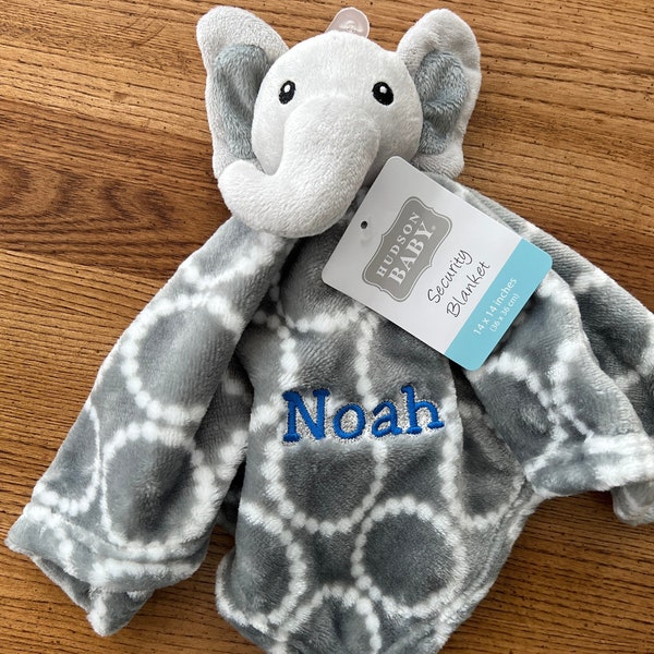 Elephant Blanket Personalized | Personalized Snuggle Friend | Elephant Lovey Baby Blanket | Safari Animal Baby Blanket