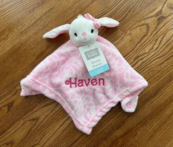 Pink bunny blanket lovey hotsell