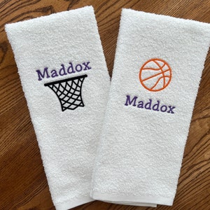 Personalized Basketball Hand Towel | Basketball Gym Sweat Towel | Basketball Sports Team Towel | Custom Gym Hand Towel