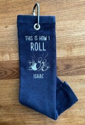 Bowl Bag Towel With Grommet | Personalized Bowling Bag Towel with Grommets | Custom Plush Velour Bowling Bag Towel