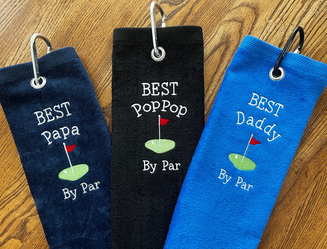 Best Dad Golf Towel Grandpa Golf Towel Custom Grandfather Golf Towel