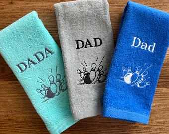 Personalized Bowling Towels 11"X18"| Bowling Team Towel| Groomsmen Gift| Father's Day Gift |