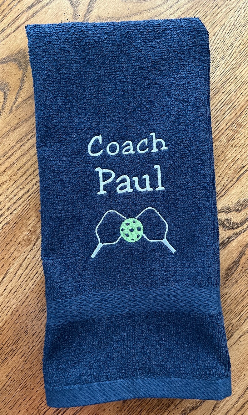 Custom Pickle Ball Hand Towel Terry-15X25 Pickle Ball Hand Towel Sports Towel Custom Pickleball Sweat Towel 15x25 image 8