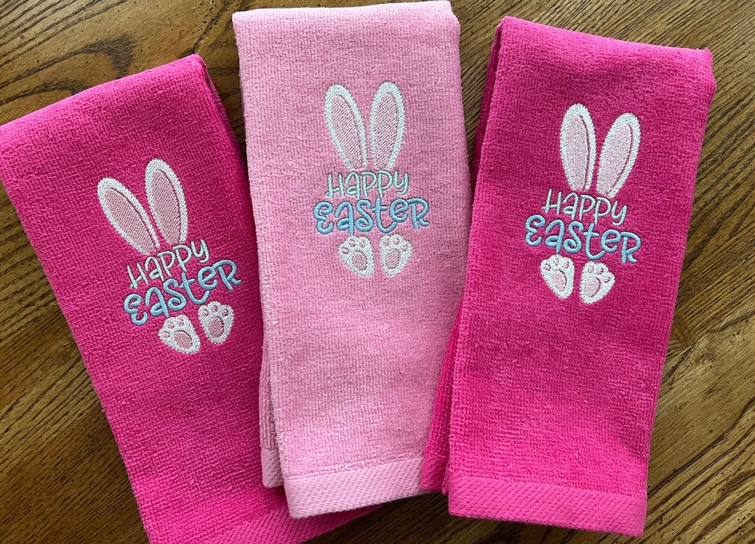 Happy Easter Fingertip Towels Happy Easter Bath Hand Towel Etsy