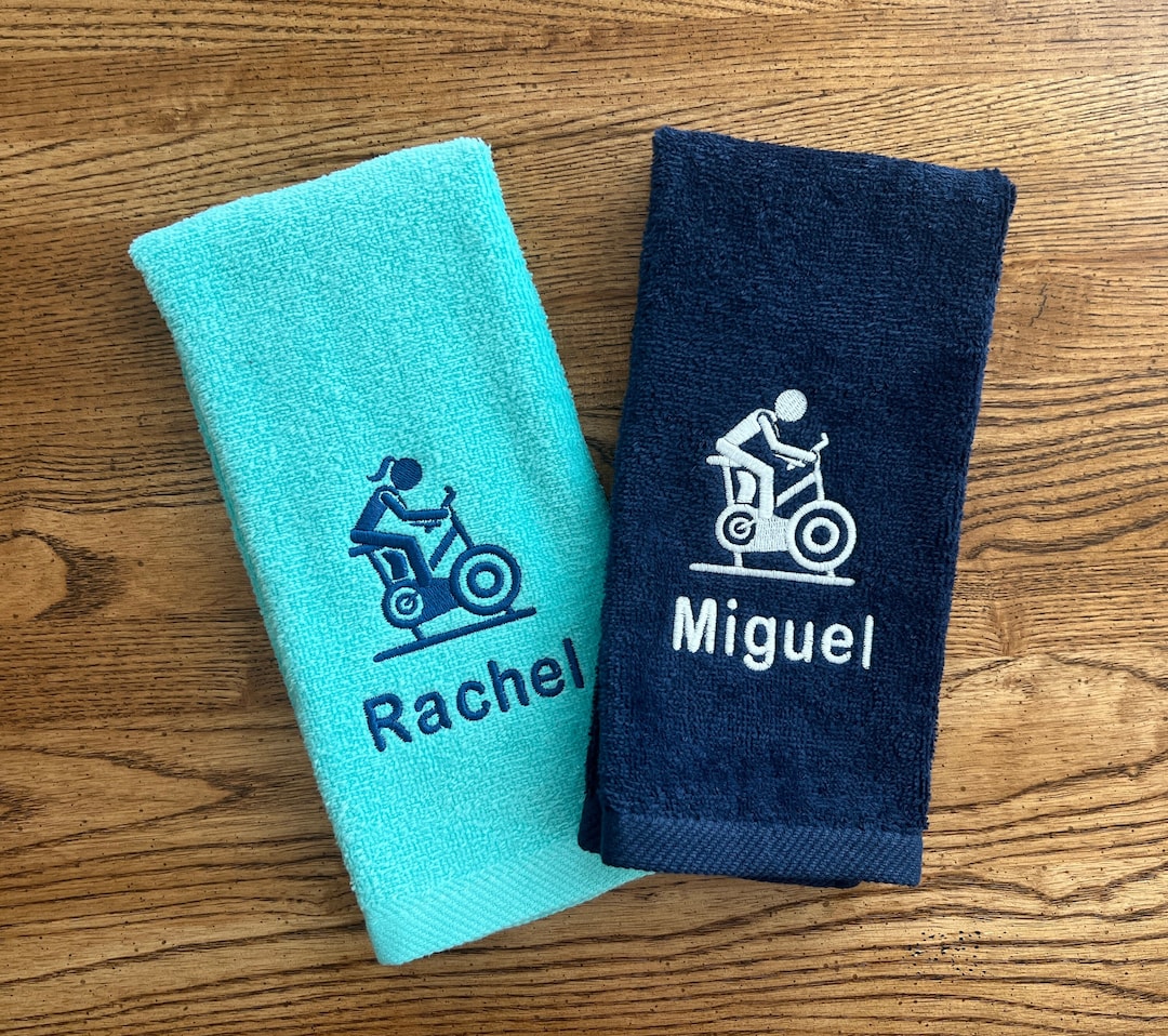 Personalized Indoor Cycling Towel Indoor Bike Hand Towel Embroidered