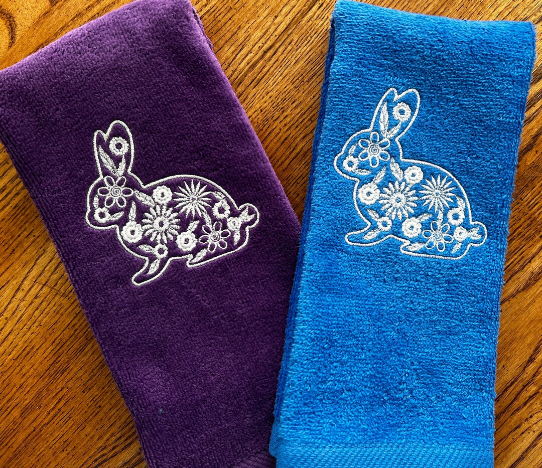 Pfrewn Easter Bunnies Eggs Hand Bath Towel Set Of 2 Spring