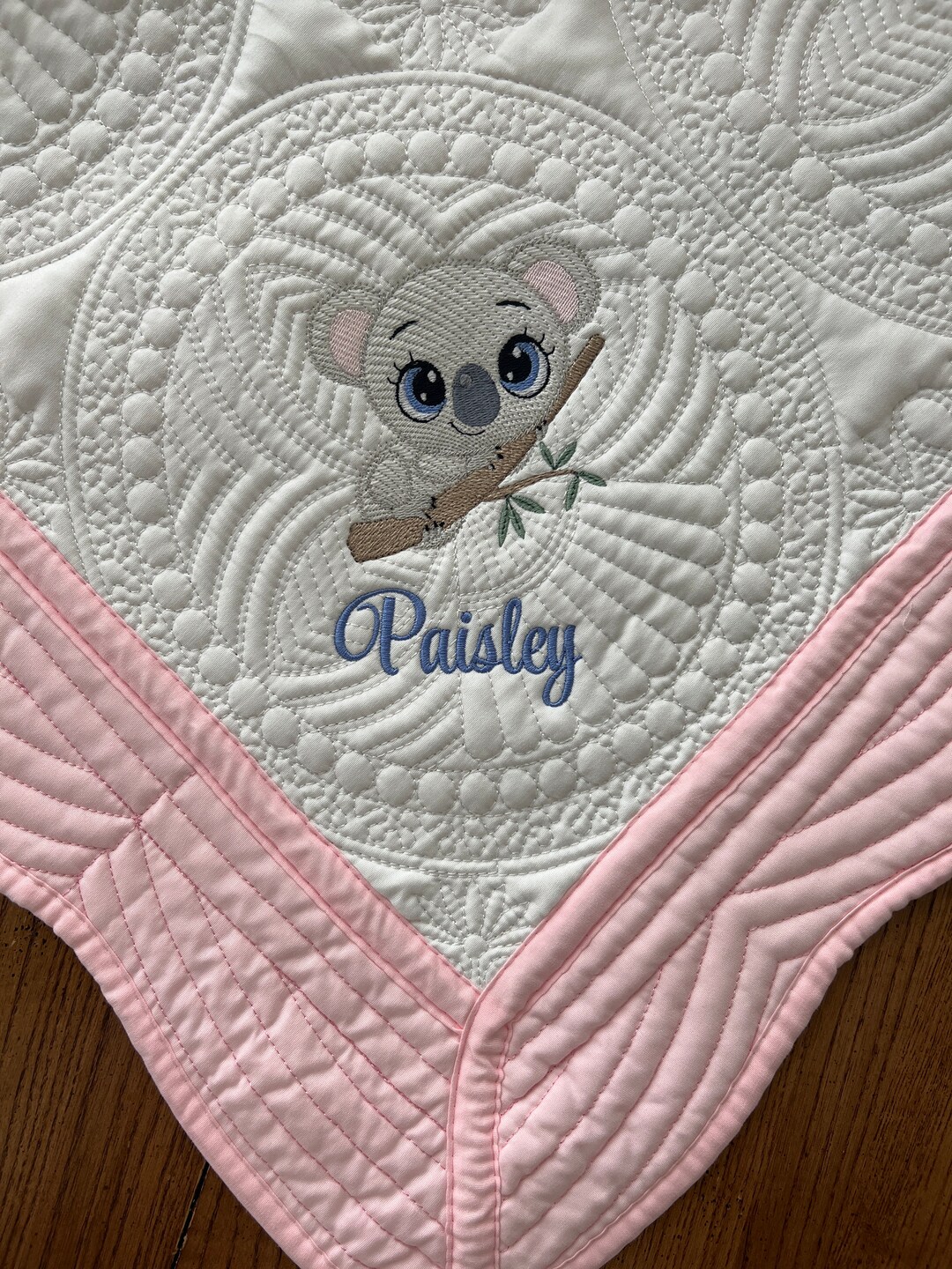Hooked Time Personalized Quilted Blanket