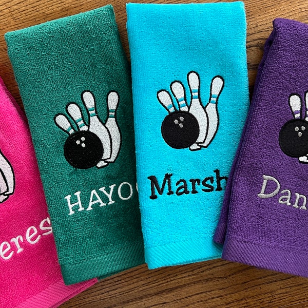 Personalized Bowling Towels | Bowling League Towels | Bowling Team Towels | Kids Birthday Party Gift Bag Item| Bowling Prize