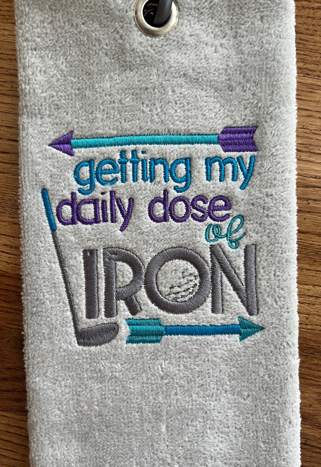 Funny Golf Towel daily Dose of Iron Golf Towel Funny Golf Gifts