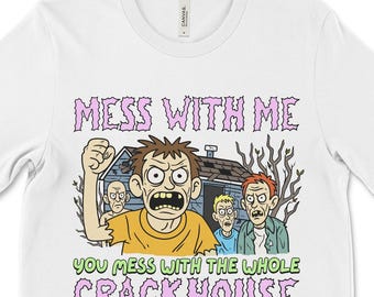 Funny Offensive Shirt, Crackhouse T-Shirt, Dark Humor Meme Tee