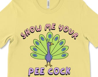 Offensive Misspelled Peacock T-Shirt: Cursed Meme Tee
