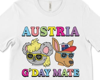Funny Austria Australia Tee, Sarcastic Meme Shirt, Geography Humor, Ironic Tshirt