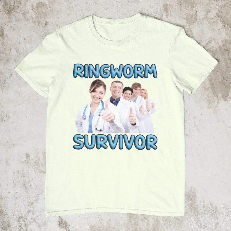 Ringworm Survivor, Funny Shirt, Offensive Shirt, Funny Gift, Funny Tee, Inappropriate Shirt, Meme Shirt, Sarcastic, Specific image 2