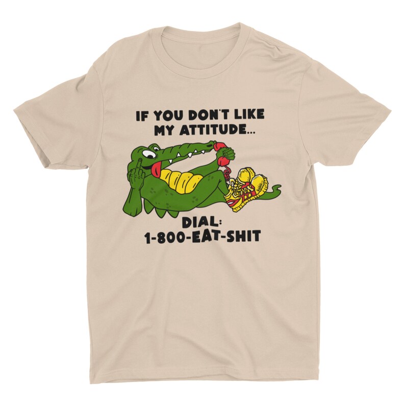 面白い失礼なシャツ、不適切なミームTシャツ、ブラックユーモアシャツ、1-800-EAT-SHIT 画像 4