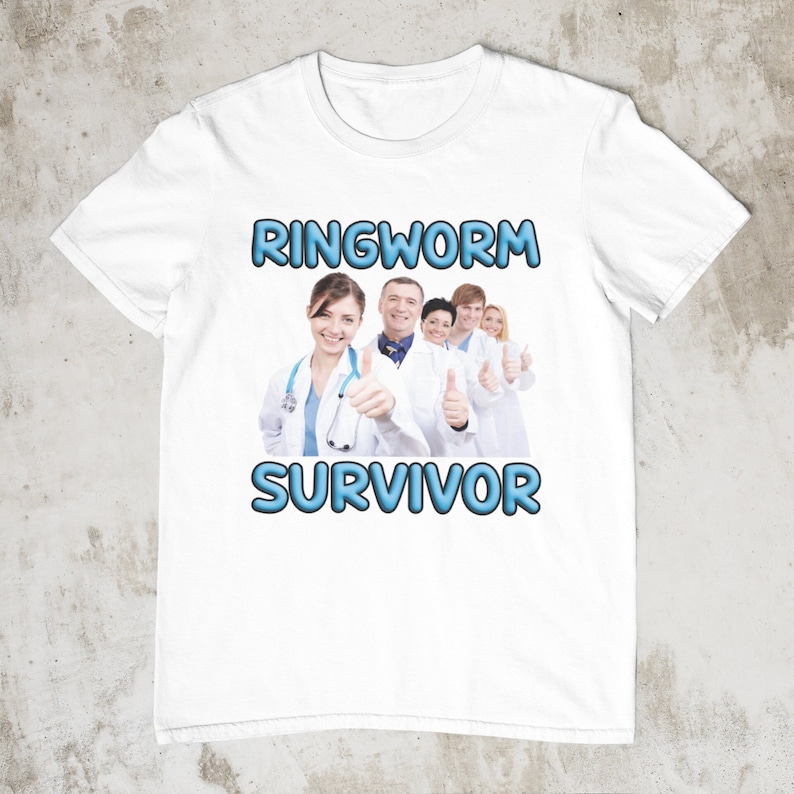 Ringworm Survivor, Funny Shirt, Offensive Shirt, Funny Gift, Funny Tee, Inappropriate Shirt, Meme Shirt, Sarcastic, Specific image 1