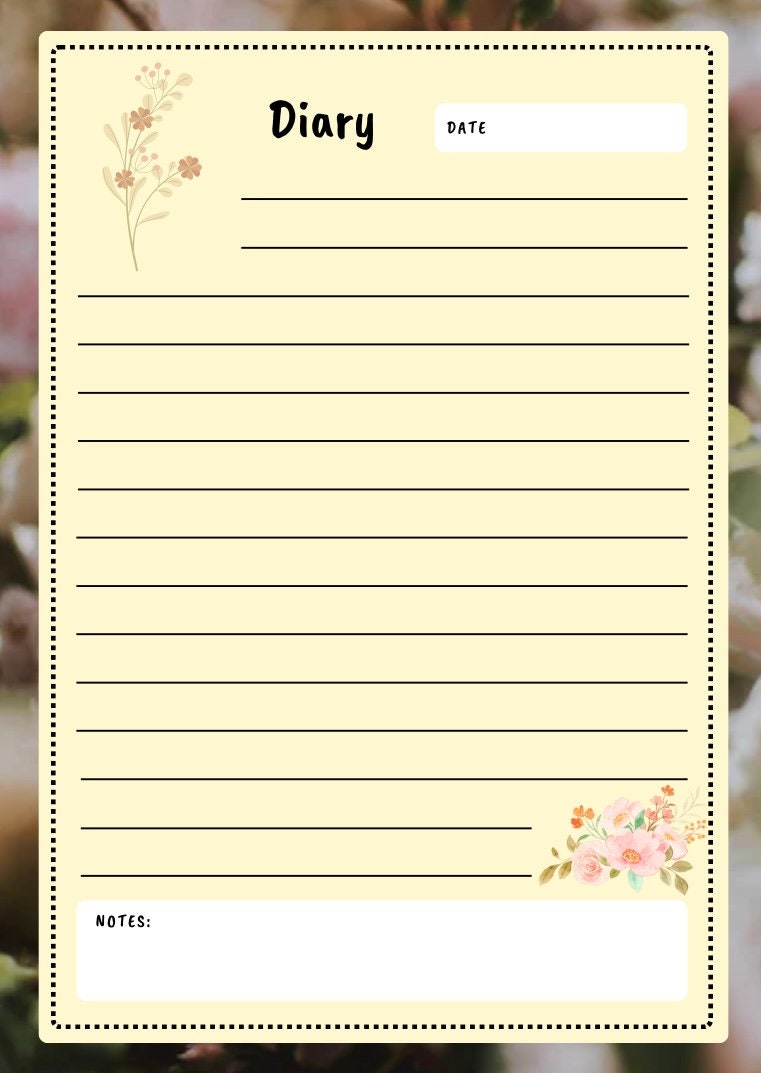 Printable Floral Planner &amp; Journal - Etsy