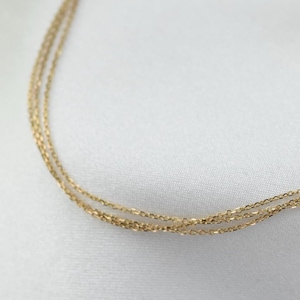 14K Gold Multi Chain Bracelet. 14K Solid Gold Bracelet