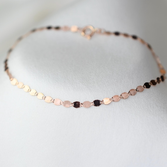14k Rose Gold Sparkle Bracelet