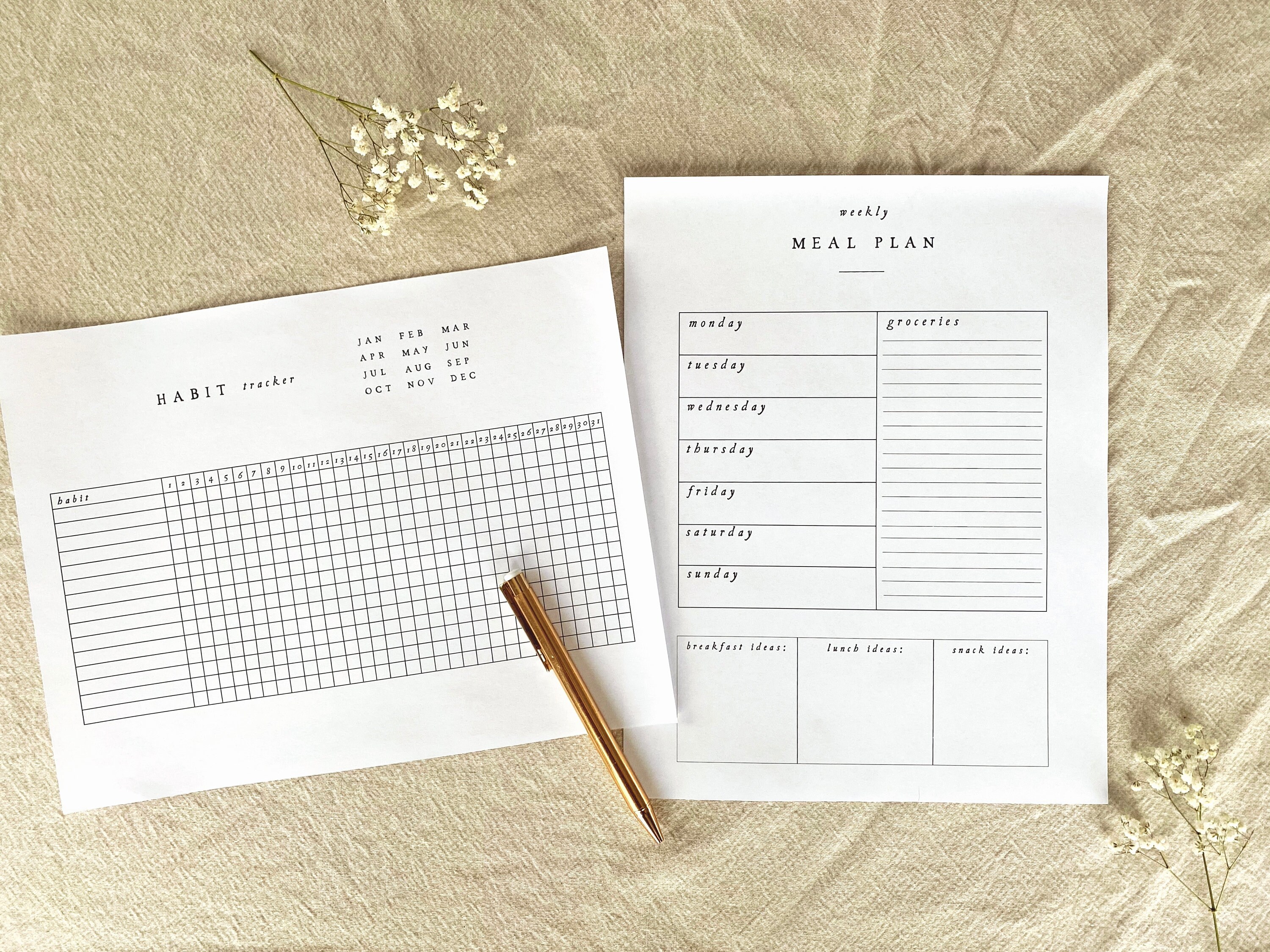 MEAL PLAN Printable Grocery List Digital Download Instant Meal Plan Meal plan printable grocery list digital download instant meal plan
