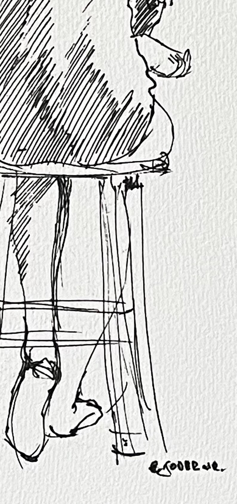 Pen and Ink Art Wall Decor Black and White Print Line Art Etsy