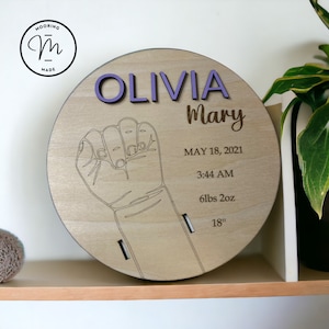 Pulseira de hospital com estatueta de nascimento, ideias de presentes para recém-nascidos, presente para nova mãe, pulseira de bebê com estatueta de nascimento, presentes para afilhados
