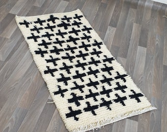Beni ourain rug white - Moroccan wool rug- Handmade rug - Moroccan berber rug - Moroccan area rug - Morocco rug - Custom area rug