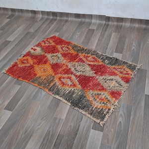 2X4 FT Custom runner rug, Custom moroccan rug, Handmade rug, Berber runner rug, bohemian rug, Beni ourain rug, Moroccan rug, Wool rug