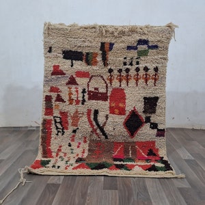 Custom Moroccan Wool Rug: Colorful Beni Ourain Style