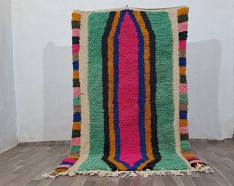 Costum Moroccan Colorful Rug, Authentic Moroccan rug, Berber Carpet, Genuine Wool rug, Handmade rug,marocan rug