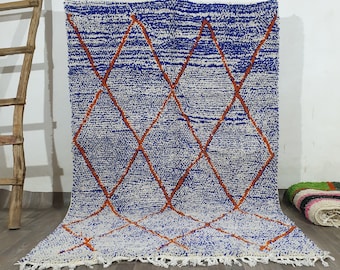 Moroccan Berber Rug: Soft Wool Checkered Pattern
