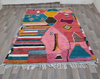 Moroccan rug Pink - Moroccan wool rug - berber rug -Beni ourain rug Custom rug - Handmade rug - Morocco rug - Moroccan berber rug pink