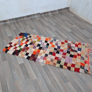 5X2 Vintage Azilal Rug, Berber Rug, Azilal Rug, Moroccan rug, Colorful Rug, Berber Colorful Rug, Authentic Rug Moroccan rug