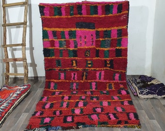 9,1x5,2 FTCustom Red rug , Traditional Moroccan rug , Moroccan Vintage rug , Rug for living room , Tapis Berber