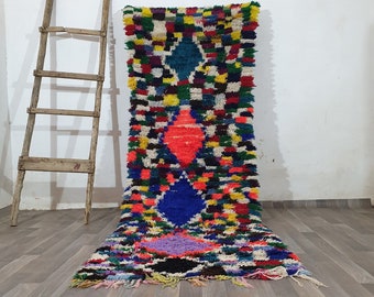 9.6x3,1  ft  Colorful Rug, Moroccan Rug, Custom Moroccan Rug, Berber Carpet, Wool Rug, Carpet Rug