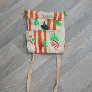 Coloured bag, berber wool rug bag , vintage kilim wool bag , handmade bag ,free shipping