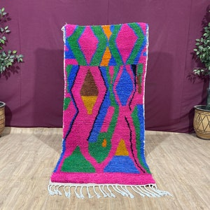 Colorful Moroccan rug , Custom Azilal rug , Berber Wool Area Rug , Morocco Shag rug , Soft Boho handmade rug