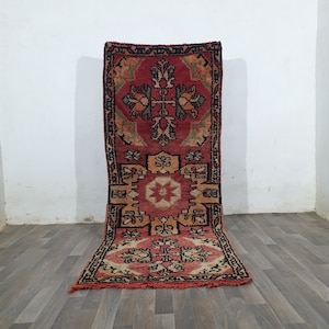 8,8x3,2 FT Moroccan Unique Carpet-Vintage Art Deco Rug-The Rarest Moroccan Rug-Home Decor