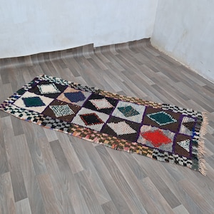2x6 ft Antique Berber Moroccan Rug: Hand-Knotted Wool Runner
