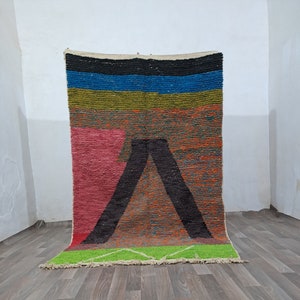 Custom Red rug , Traditional Moroccan rug , Moroccan Vintage rug , Rug for living room , Tapis Berber