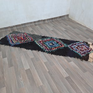 7X2Ft Morocan Berber Runner Rug, Azilal Morocan Rug, Berber Cotton Rug, Moroccan Carpet, Vintage Bohemian Rug, Handwoven Rug,