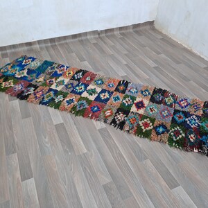 Handwoven Colorful Moroccan Rug: 8x2 Cotton Flatweave