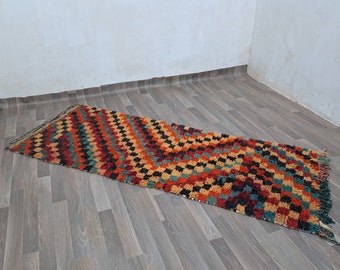 Berber Runner Rug: Vintage Moroccan Wool Boho Style (Handmade)