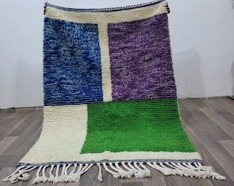 Custom Moroccan Wool Rug: Colorful Berber Design