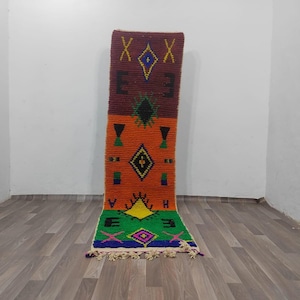 Colorful Morrocan rug - Bespoke Azilal rug - Handmade rug - Custom Moroccan rug - Berber Azilal rug - New Beni ourain rug - Morocco rug 8x10