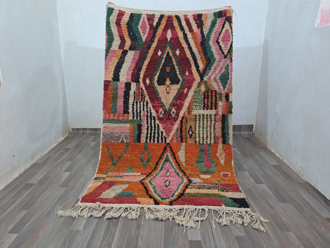 Custom Colorful Rug Wool Colorful Rug , Wool Rug Colorful