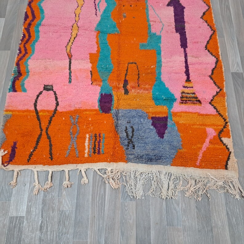 Moroccan Colored Wool ,authentic Wool Rug ,living Room Rug ,beni Ourain